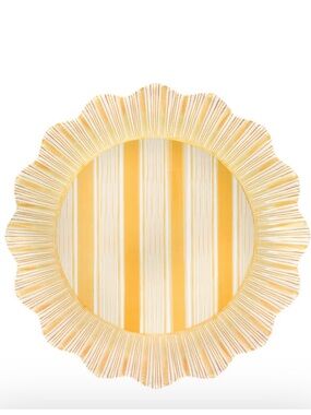 Juliska Yellow Striped melamine Plate